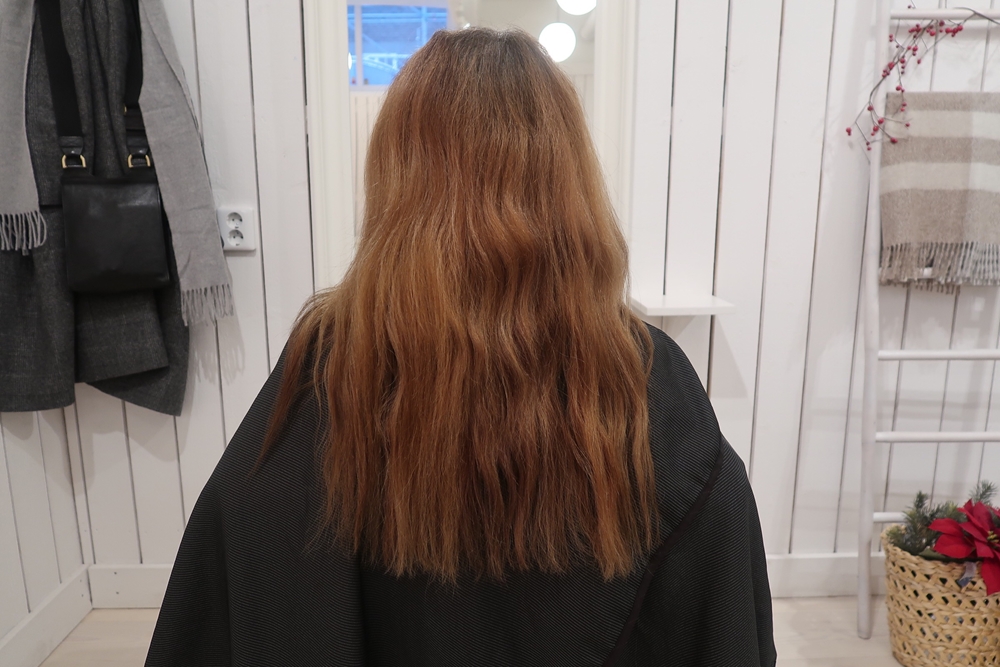 Från brunt till blont hår