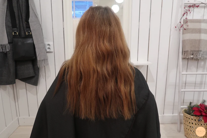 Från brunt till blont hår
