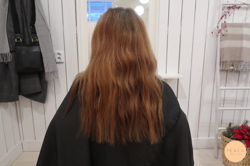 Från brunt till blont hår