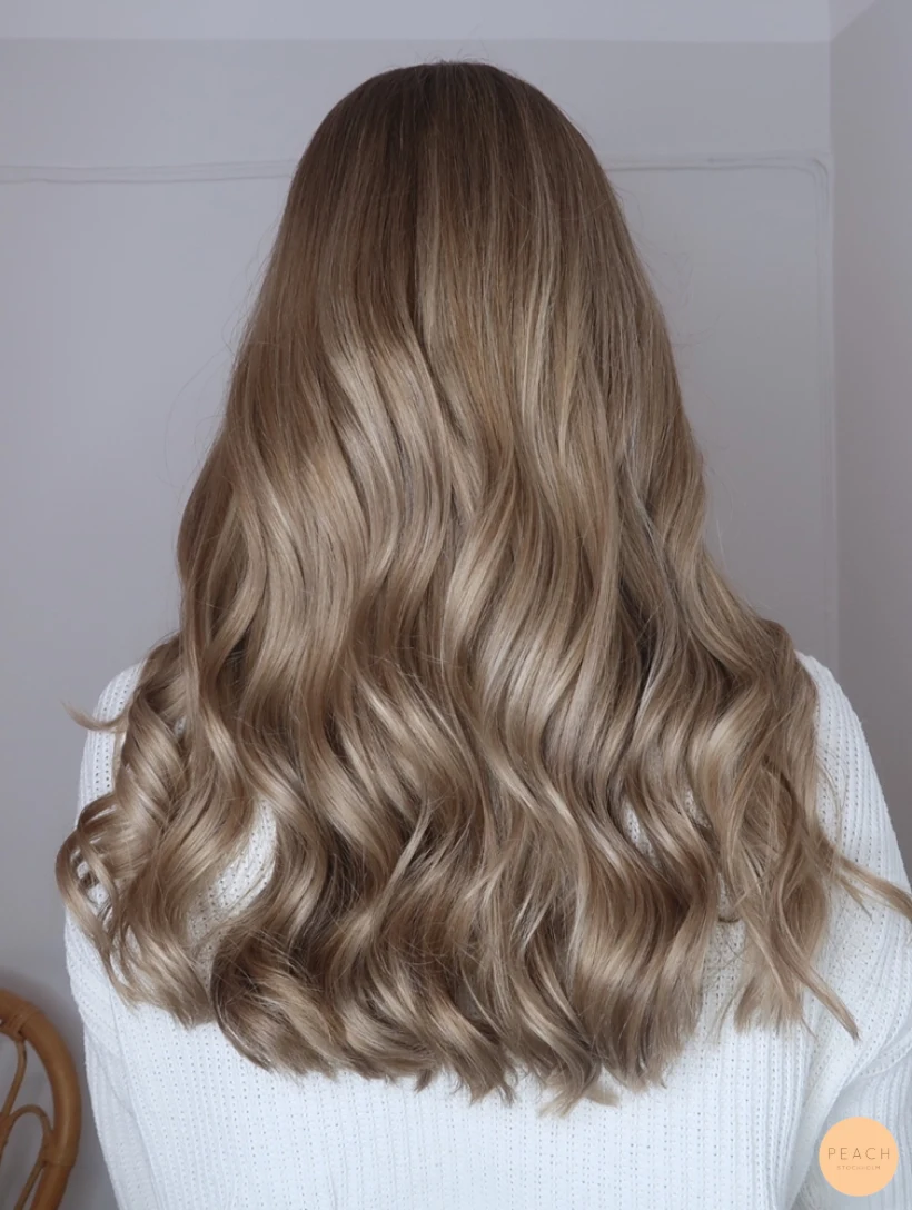 Balayage blond beige