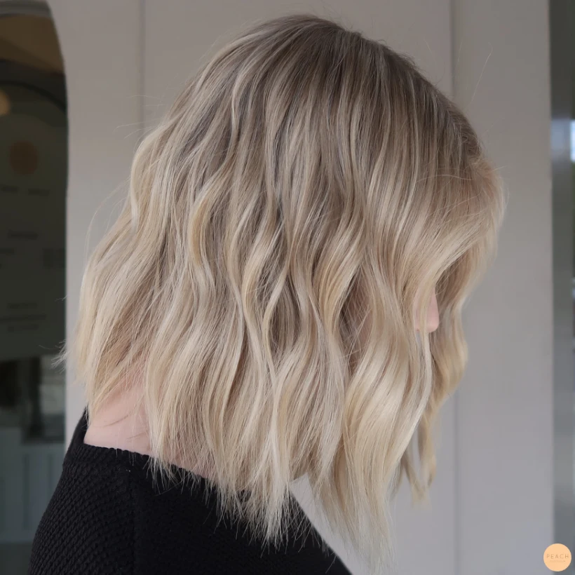 Beige blond balayage