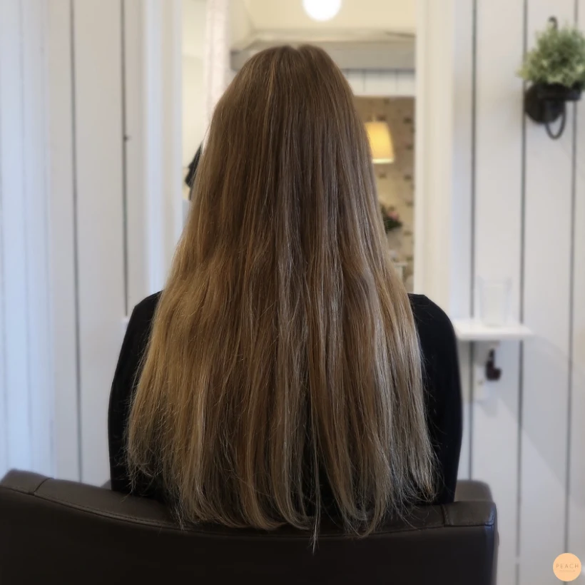 Naturlig beige blond balayage