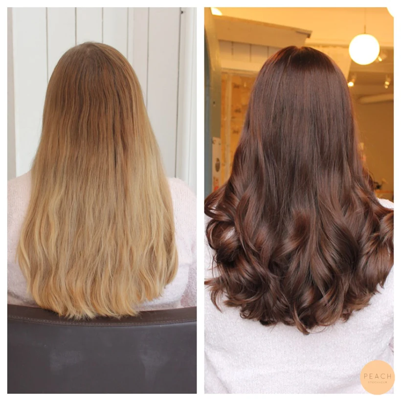 Brun hårfärg med chokladbruna toner