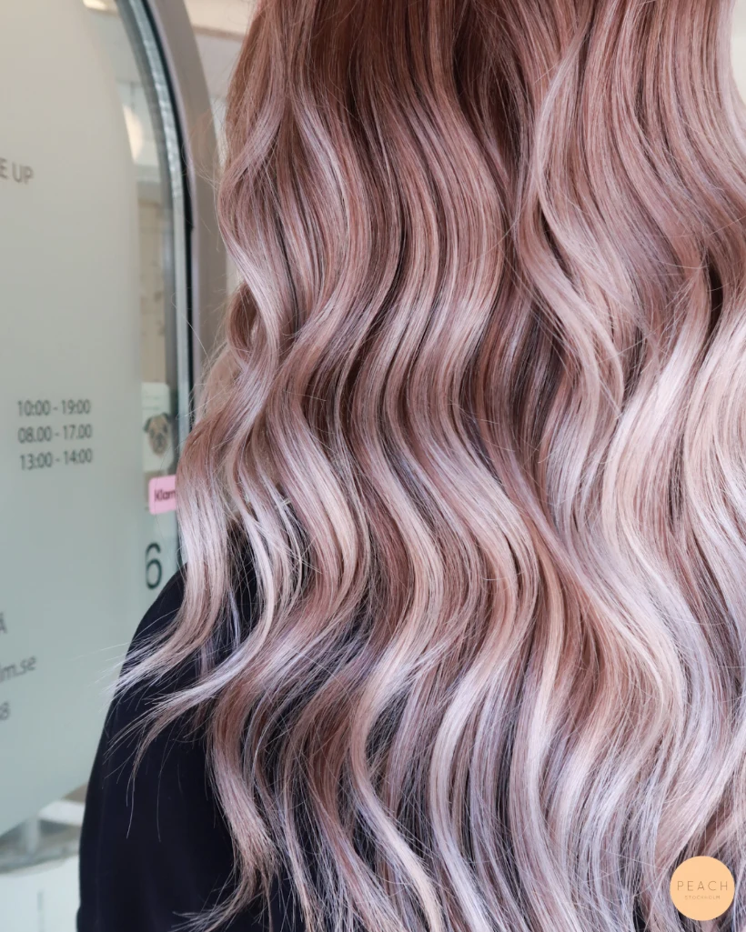Blond balayage med faceframing