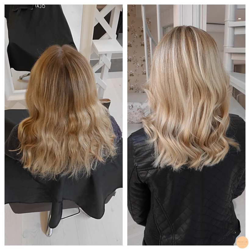 Guldblond med slingor