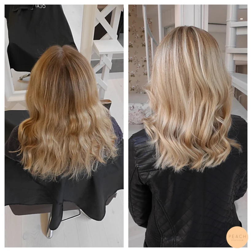 Guldblond med slingor