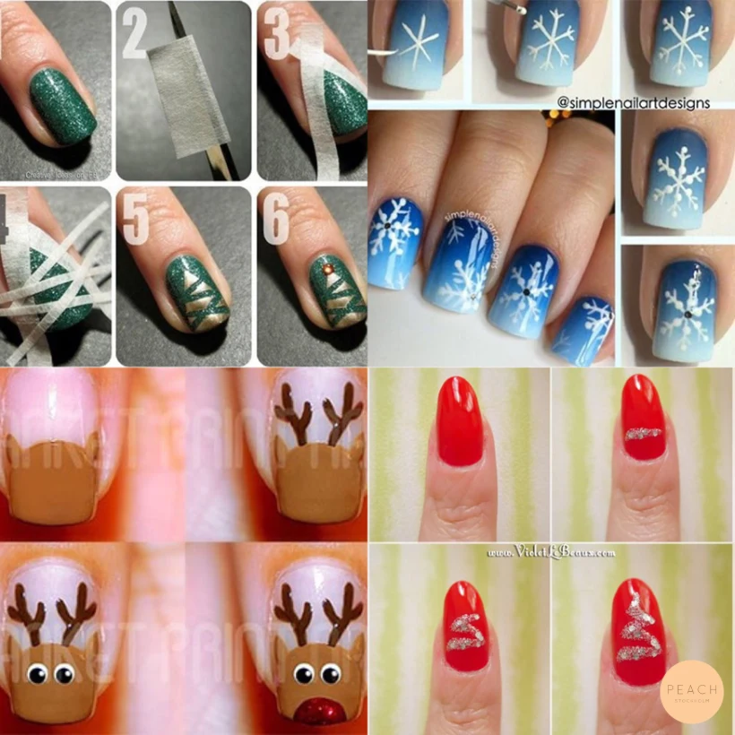 Julnaglar och inspirerande nailart steg för steg