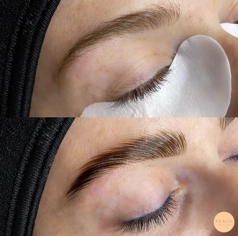 Browlift Stockholm och färgning av fransar