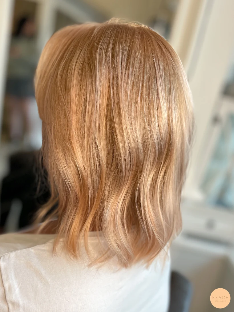 Peach rose hair color