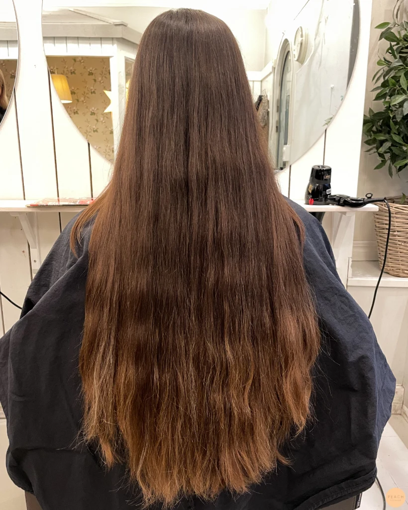 Balayage på mörkt hår
