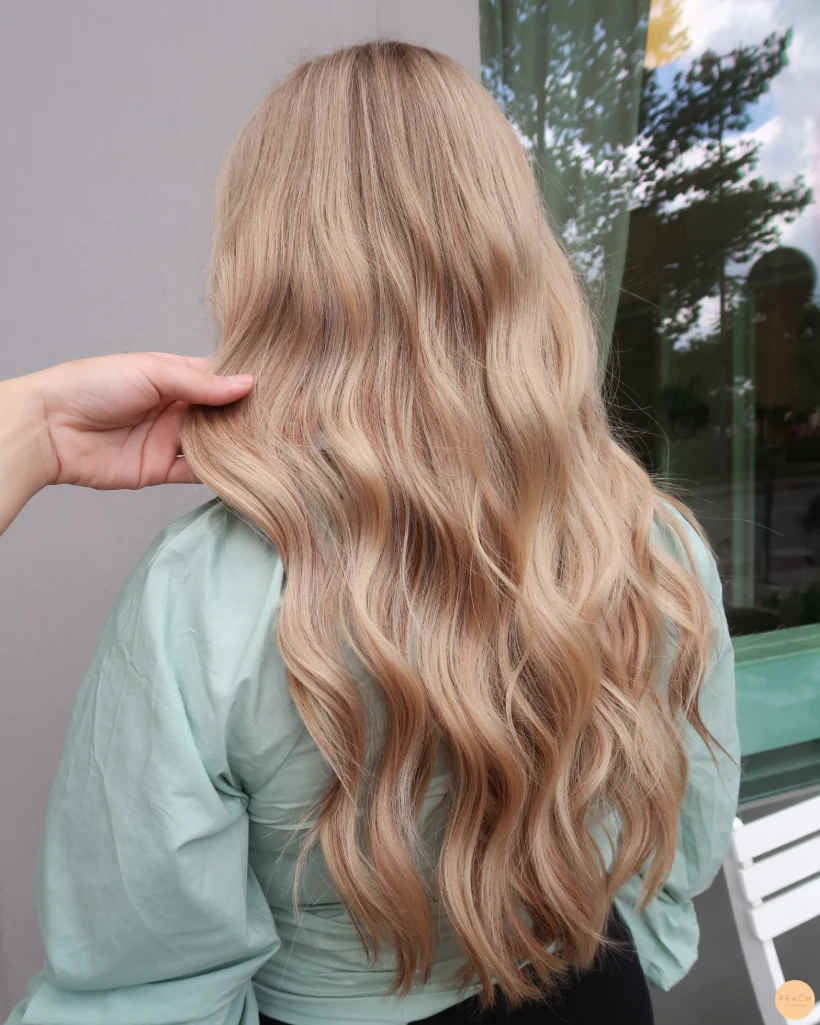 Balayage blonde highlights and lowlights
