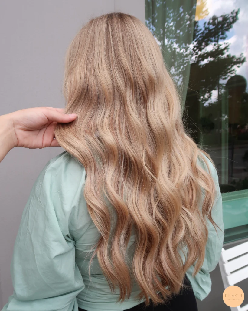 Balayage blonde highlights and lowlights