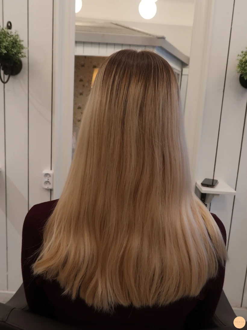 Balayage i mörkare hår