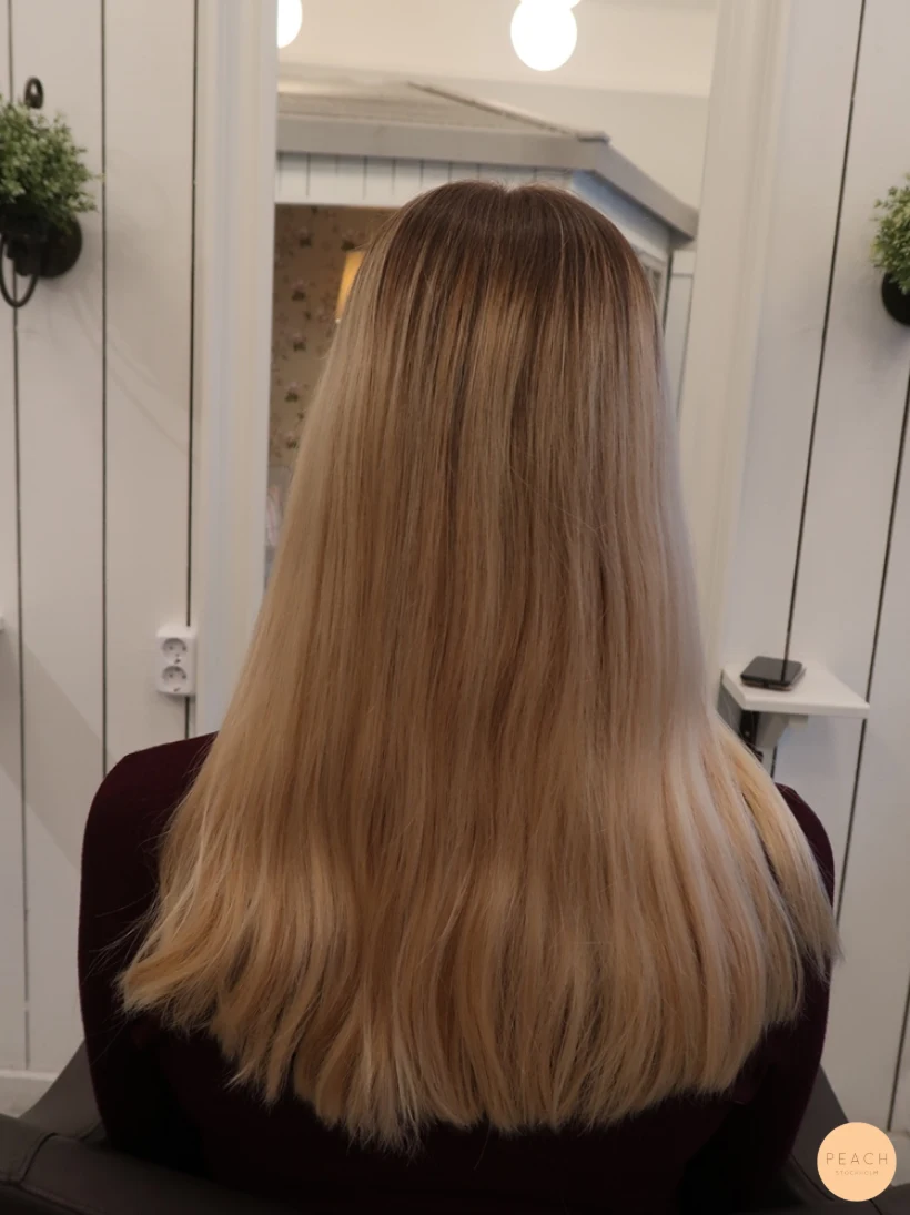 Balayage i mörkare hår