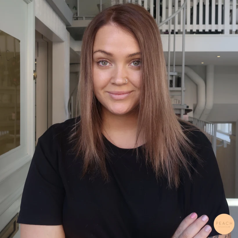 Hairtalk extensions balayage med sandblonda toner