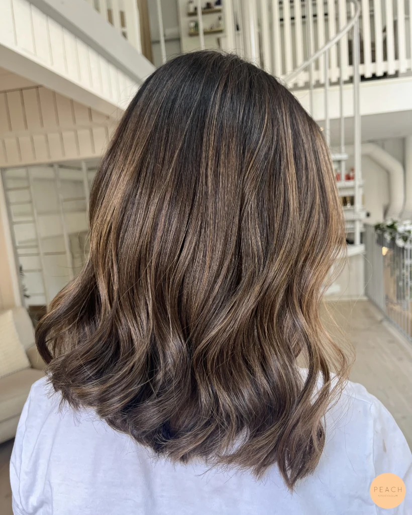 Brown caramel balayage