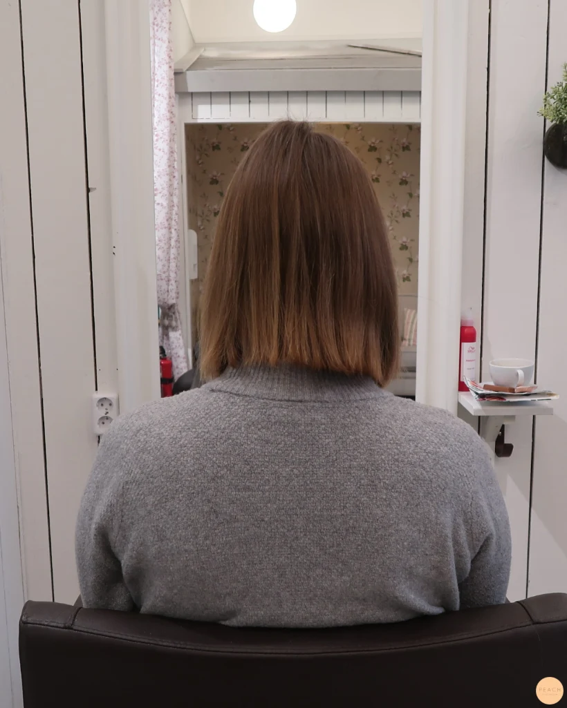 Kort lob klippning med babylights