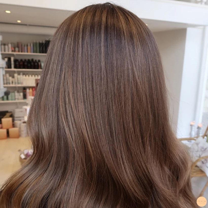 Soft balayage brown hair