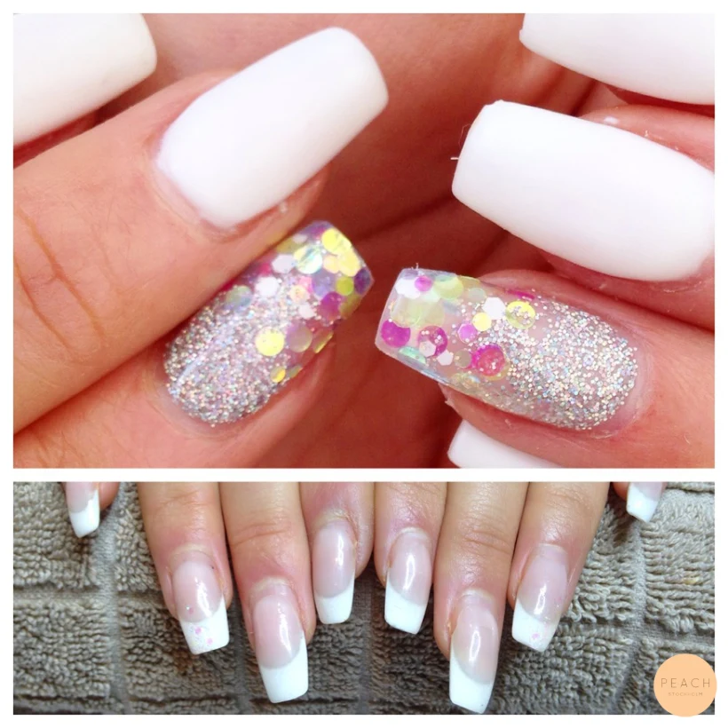 Snow white nails