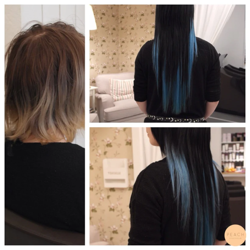Blå extensions