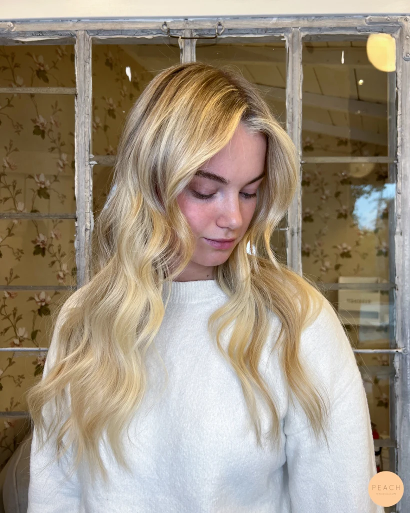 Vanilla blonde hair balayage 💛