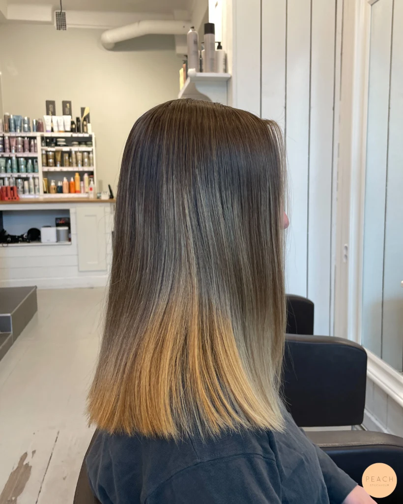Soft balayage med soft face frame