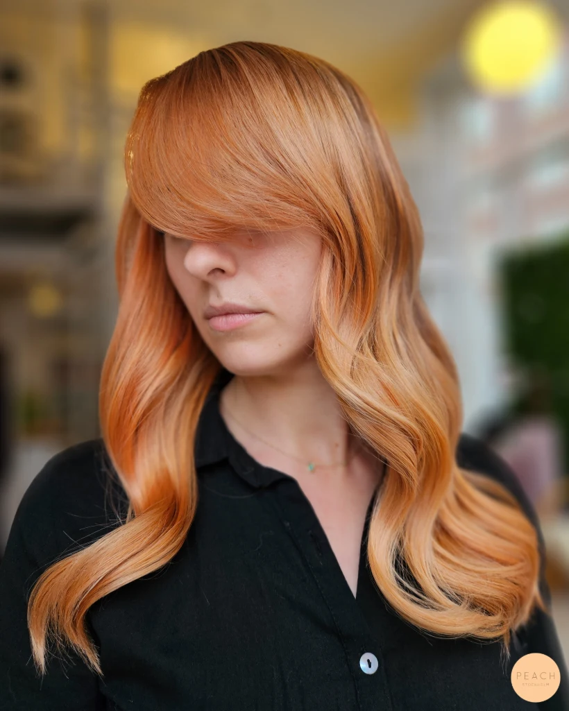 Peachy hair transformation