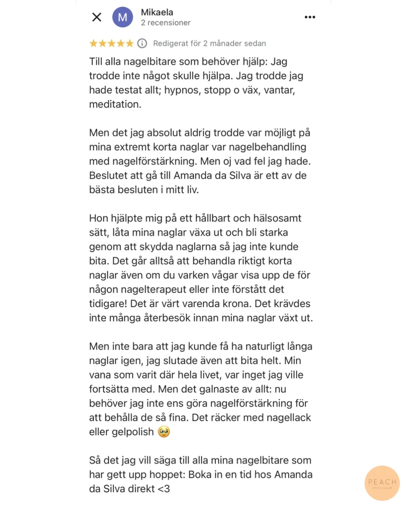 Nagelbitning behandling