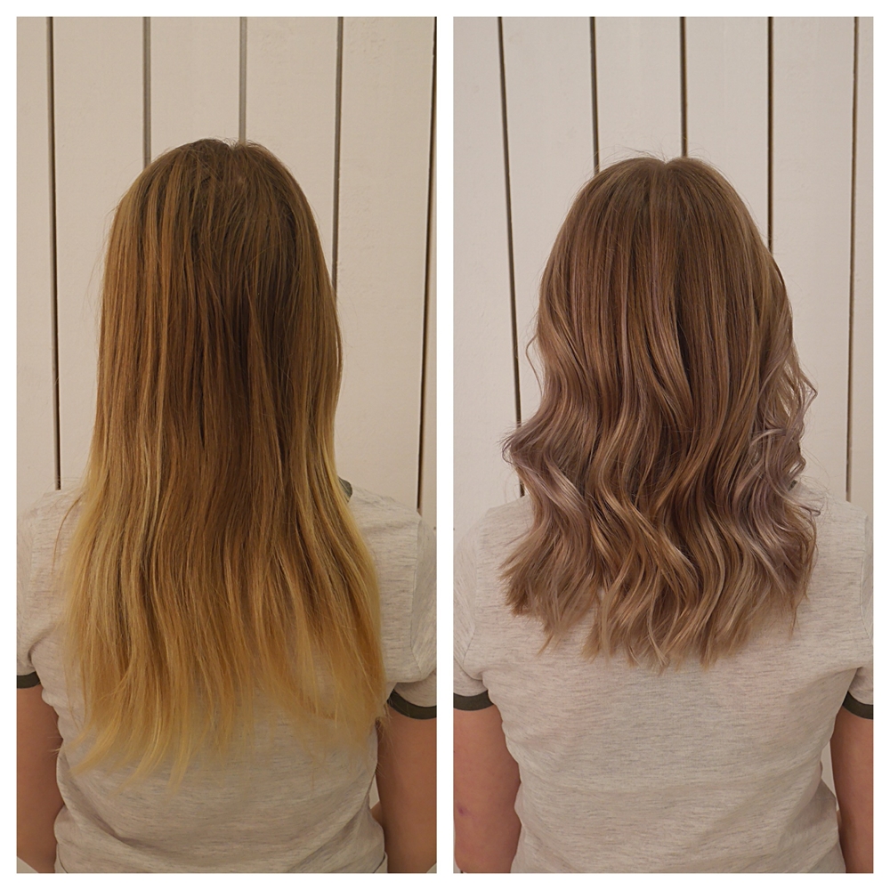 Sombre med silver-lila ton