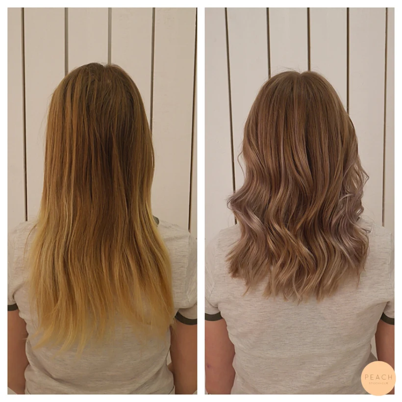 Sombre med silver-lila ton