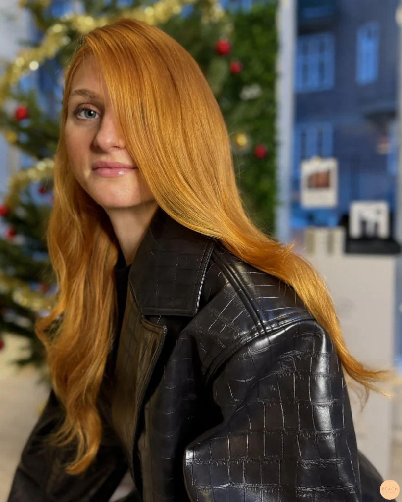Golden copper hair