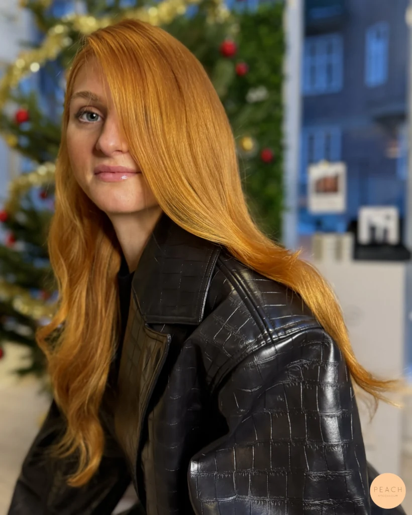 Golden copper hair