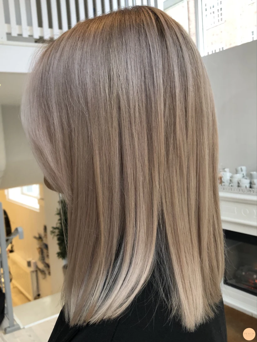 Soft beige blonde hair