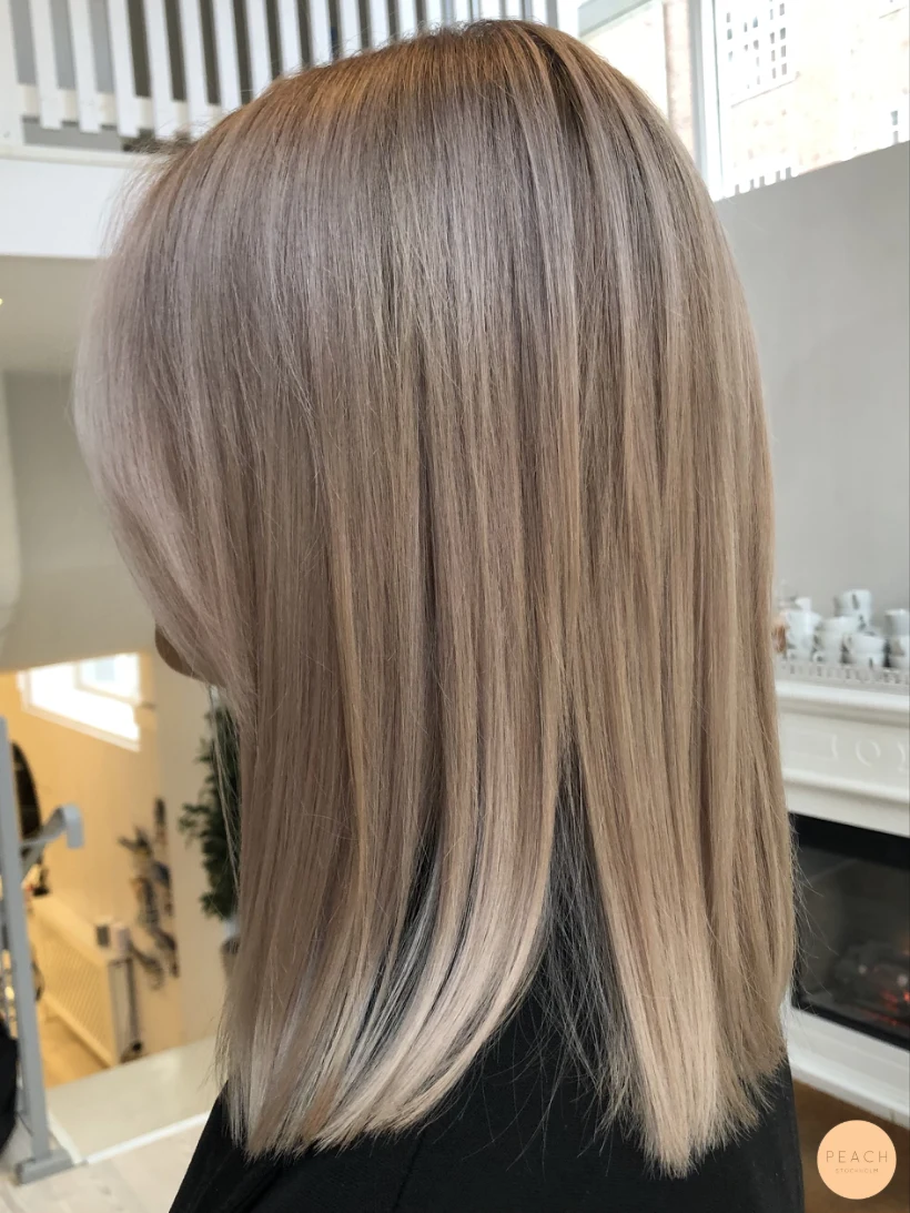 Soft beige blonde hair