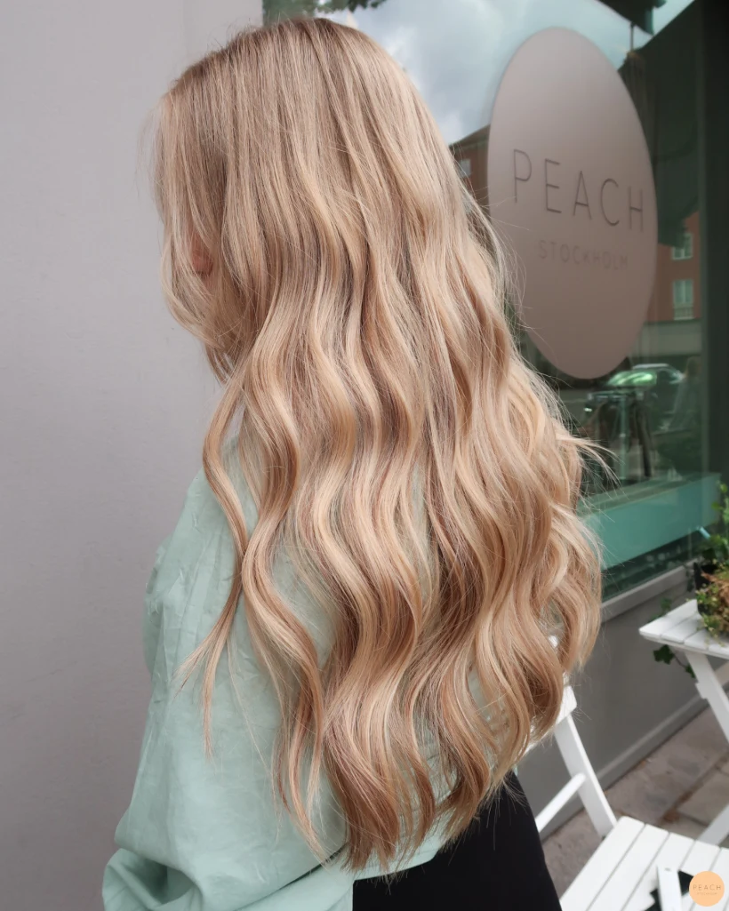 Balayage blonde highlights and lowlights