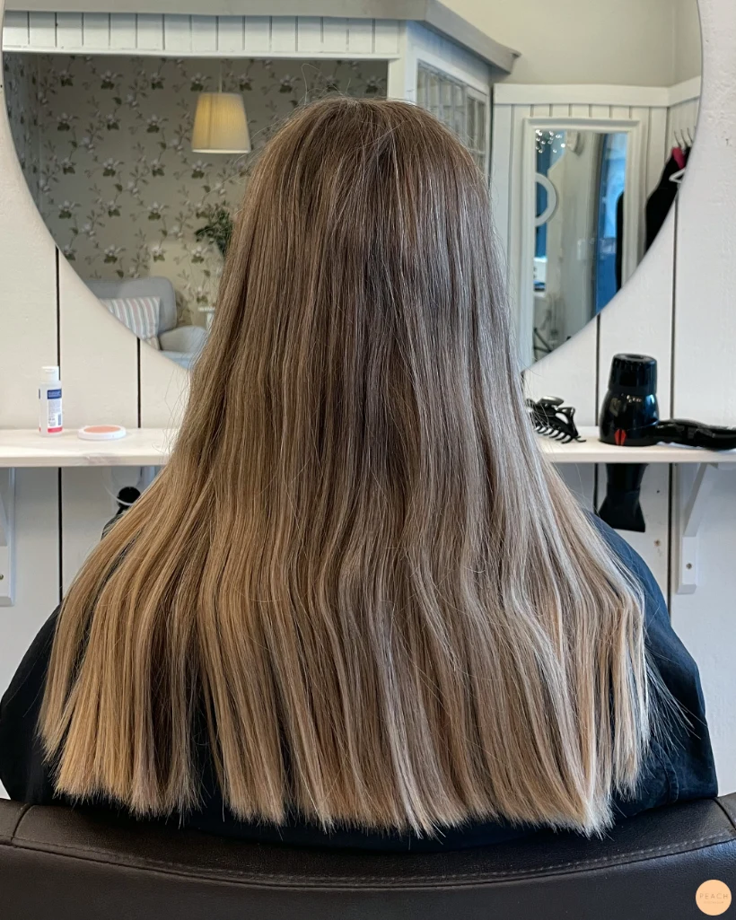 Cream blonde balayage