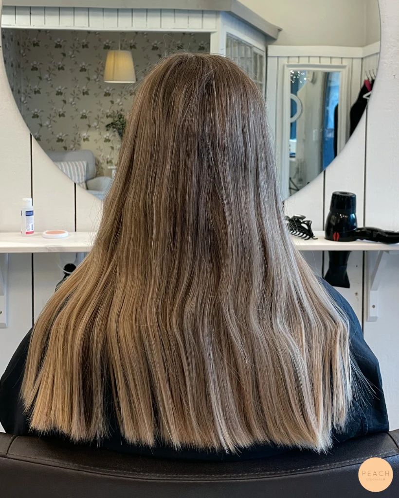 Cream blonde balayage