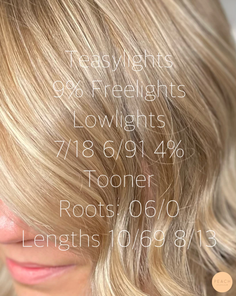 Blond balayage med röda toner