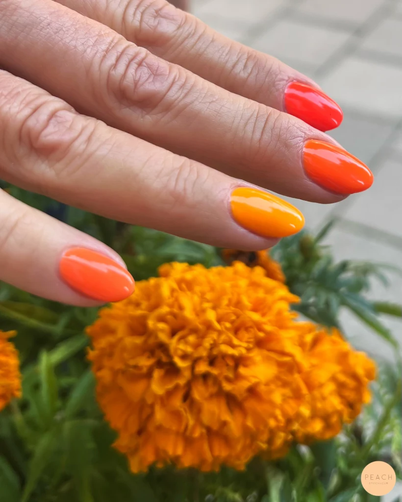 Naglar med nyanser av orange 🧡