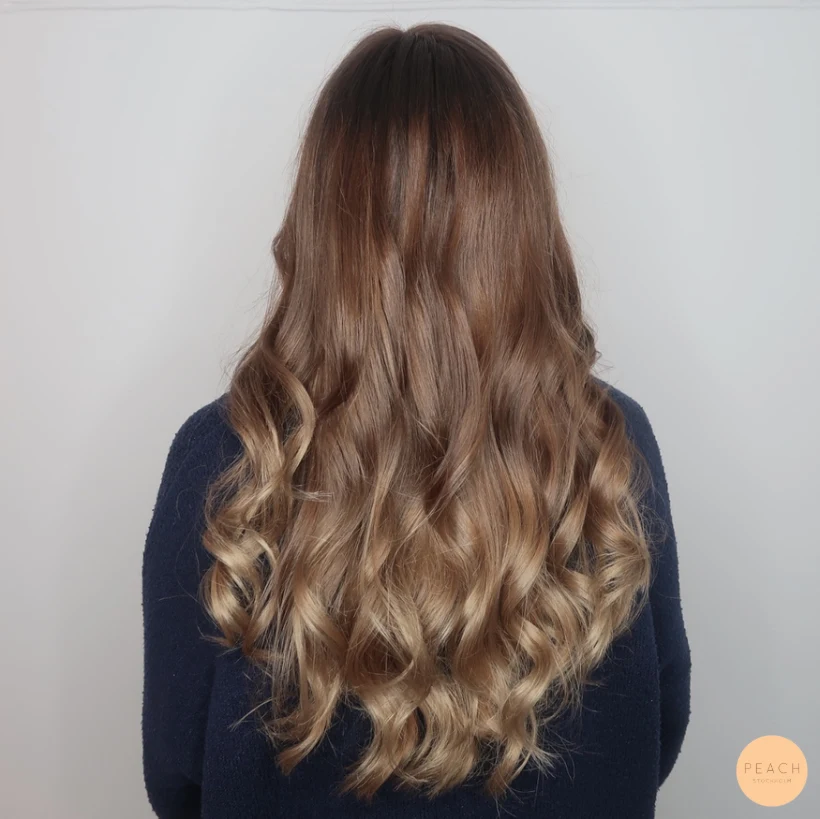 Balayage med mjuk root shadow