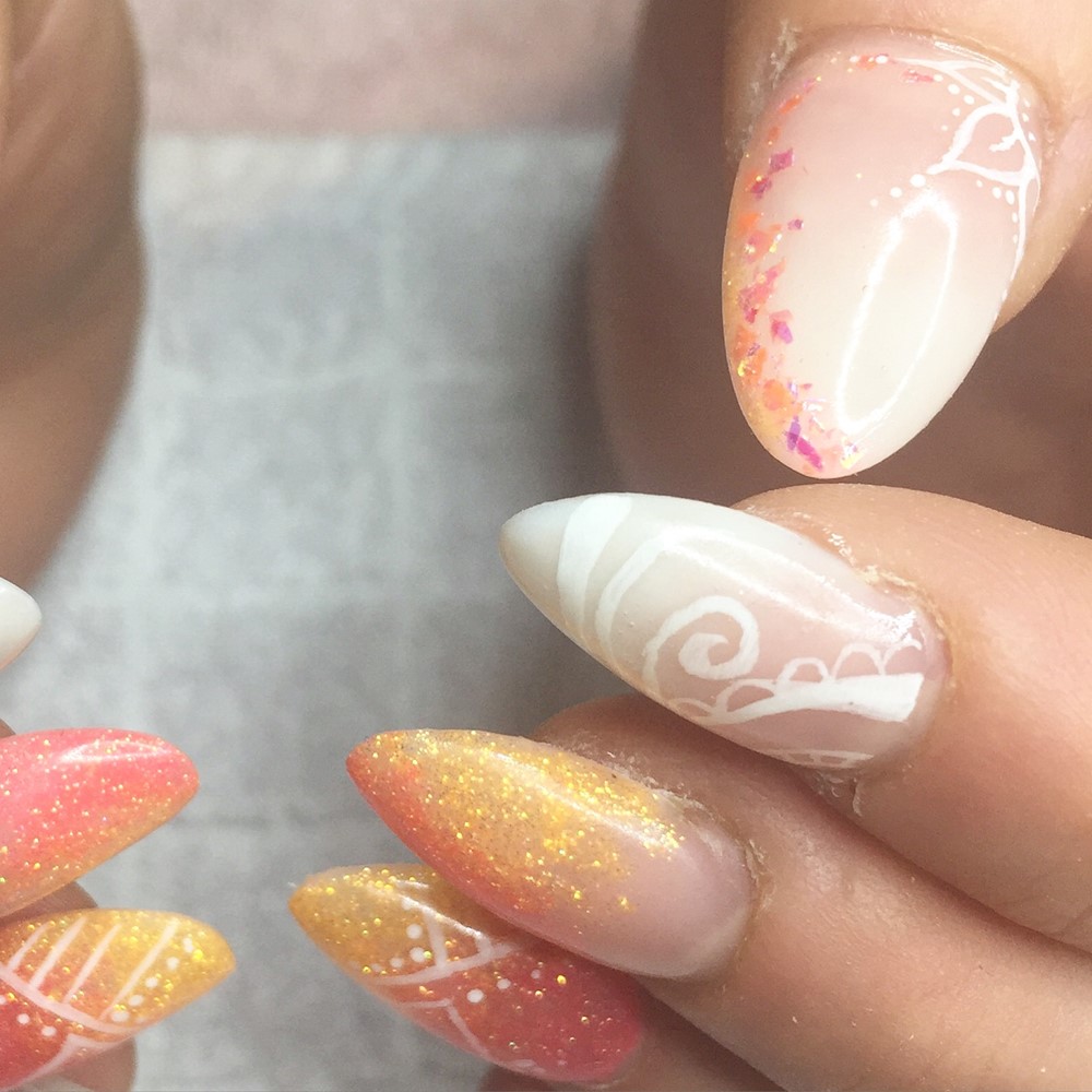Fransk ombre med glitter