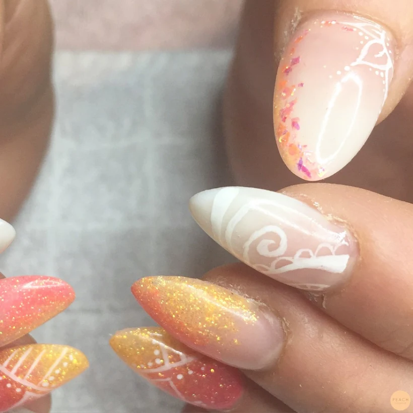 Fransk ombre med glitter