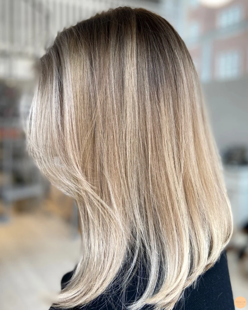 Soft blond balayage