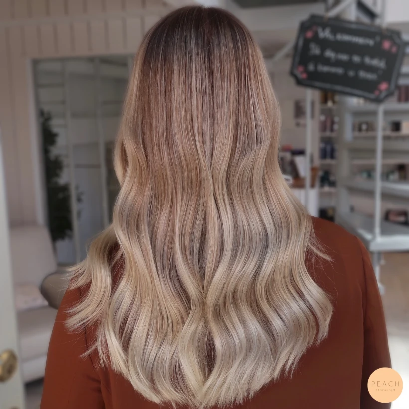 Kall balayage med mörk rootshadow