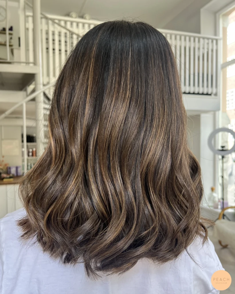 Brown caramel balayage