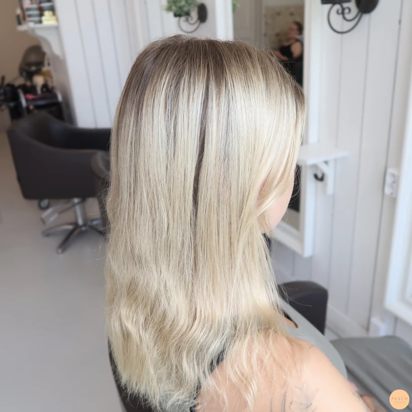 Balayage with money piece