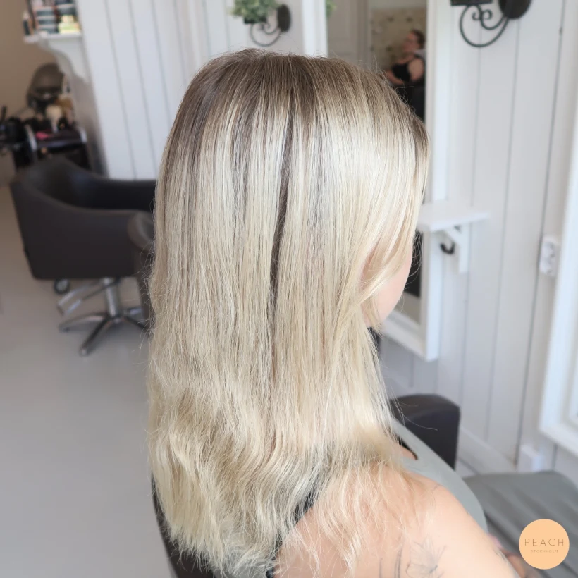 Balayage with money piece