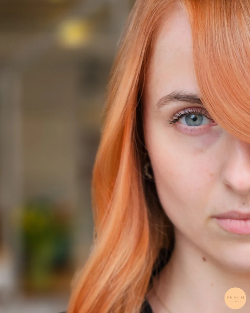 Peachy hair transformation
