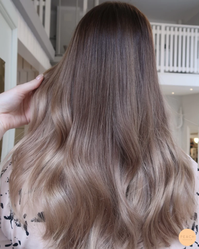 Från blond till brun – salongsresultat av Alicia Siverman, 28 oktober 2021