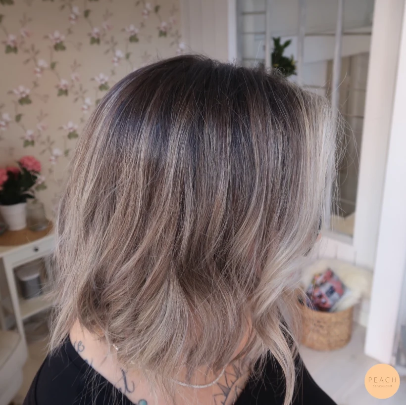 Balayage grått hår